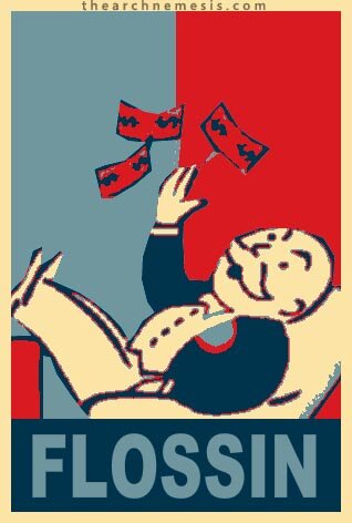Monopoly Man Flossin Obamicon